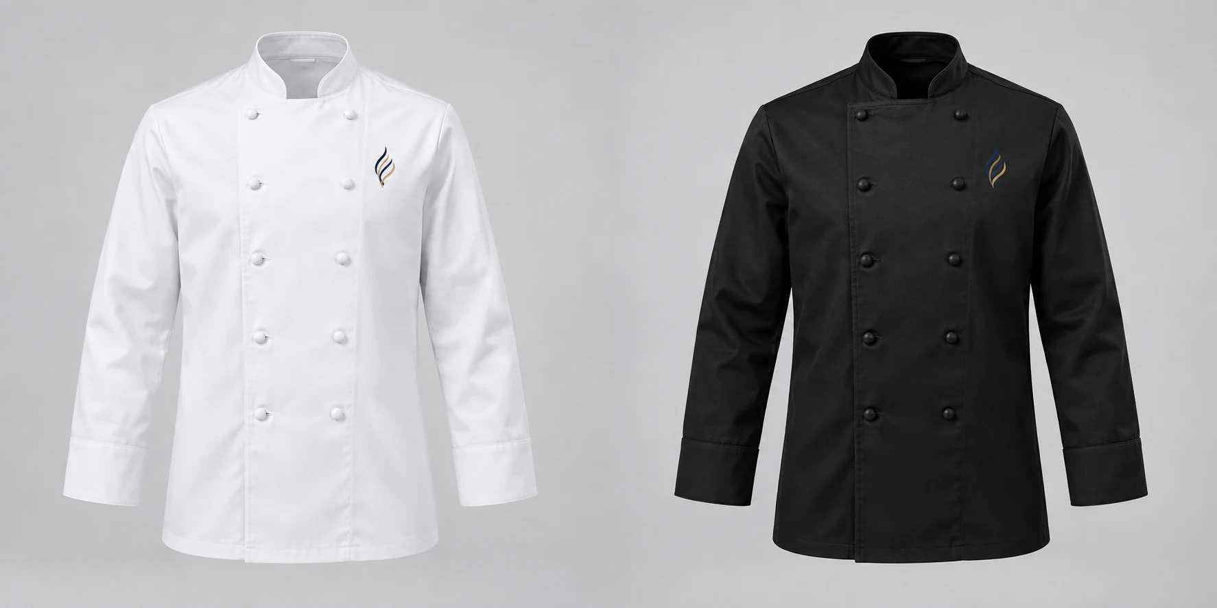 White chef coat for restaurant teams